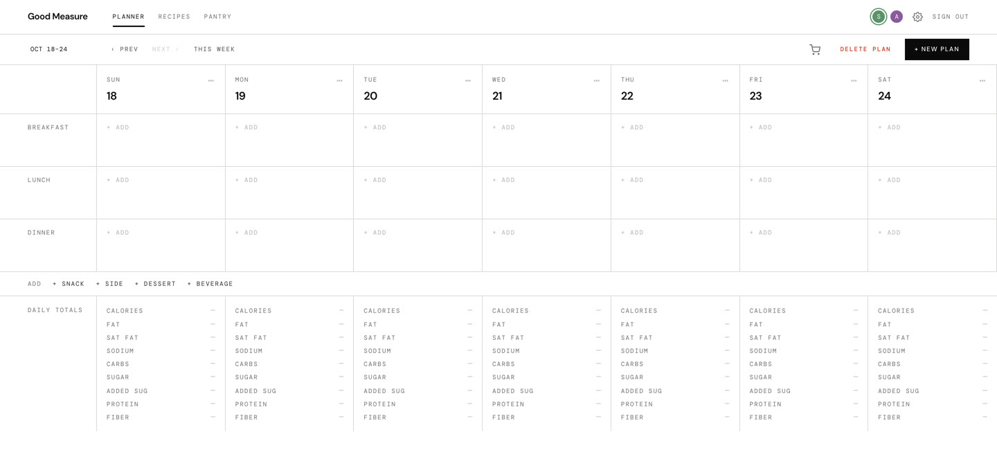 An empty week, nothing planned yet